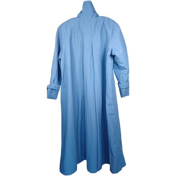 VTG London Fog Teal Blue Trench Coat Women's Size 10 Regular, Longline Raincoat - Picture 2 of 8